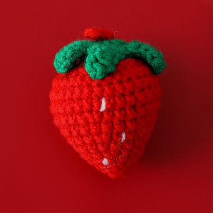 Hand-crocheted fruit and vegetable series pendant keychain