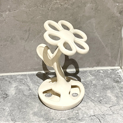 Creative flower toothbrush holder ceramic toothbrush base makeup brush storage toothbrush holder