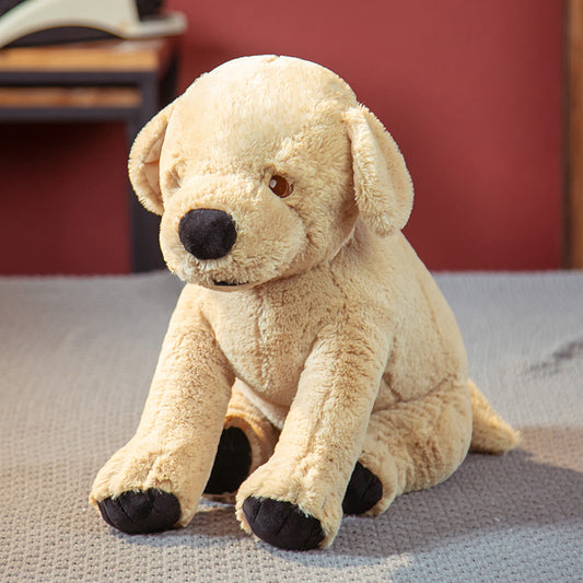Dog Plush Toy Cute Labrador Healing Soothing Doll Yellow Dog Pillow