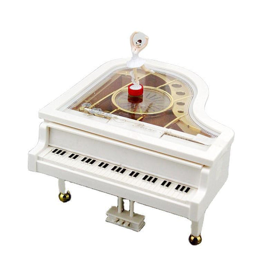 Creative piano music box ornaments rotating dancing little girl music box