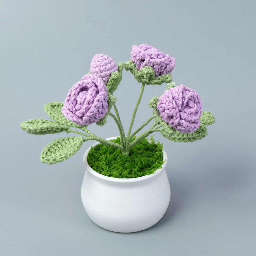 Crocheted potted plant 005