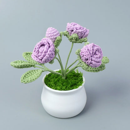 Crocheted potted plant 005