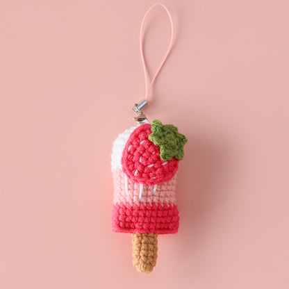 Crocheted Fruit popsicle pendant