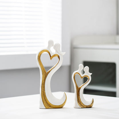 Creative ceramic ornaments romantic love home ornaments living room desktop decorations