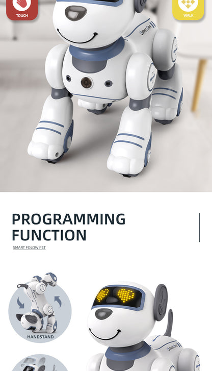 Intelligent remote control robot dog early education programming touch sensing electric stunt simulation toy dog electronic pet