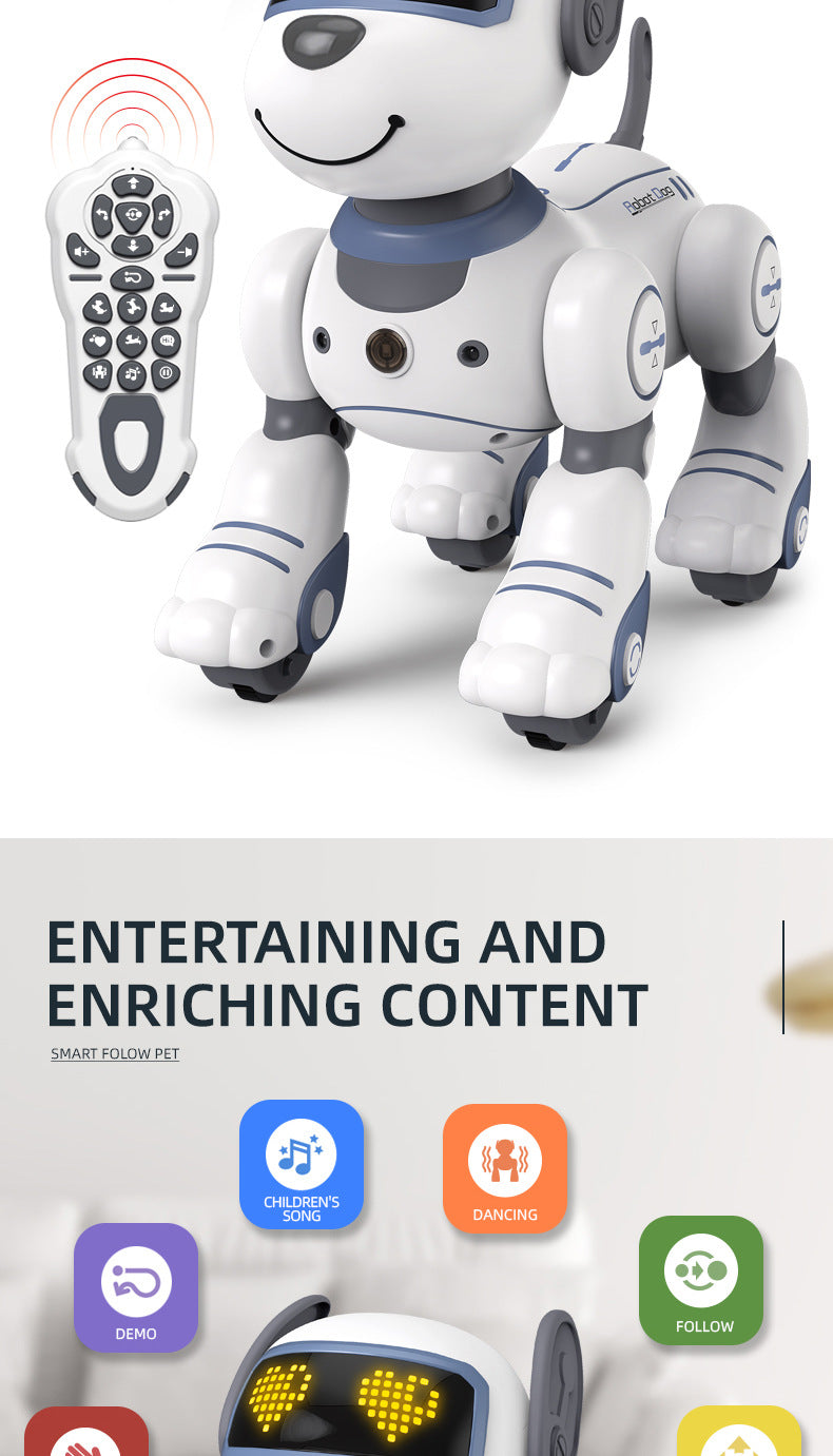 Intelligent remote control robot dog early education programming touch sensing electric stunt simulation toy dog electronic pet