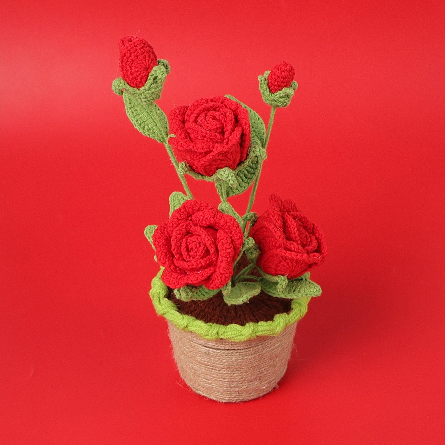 Crocheted potted plant 003