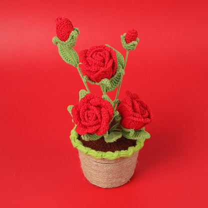 Crocheted potted plant 003