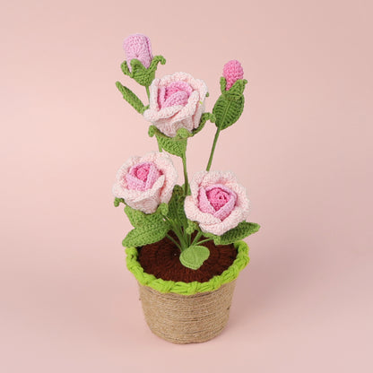 Crocheted potted plant 003