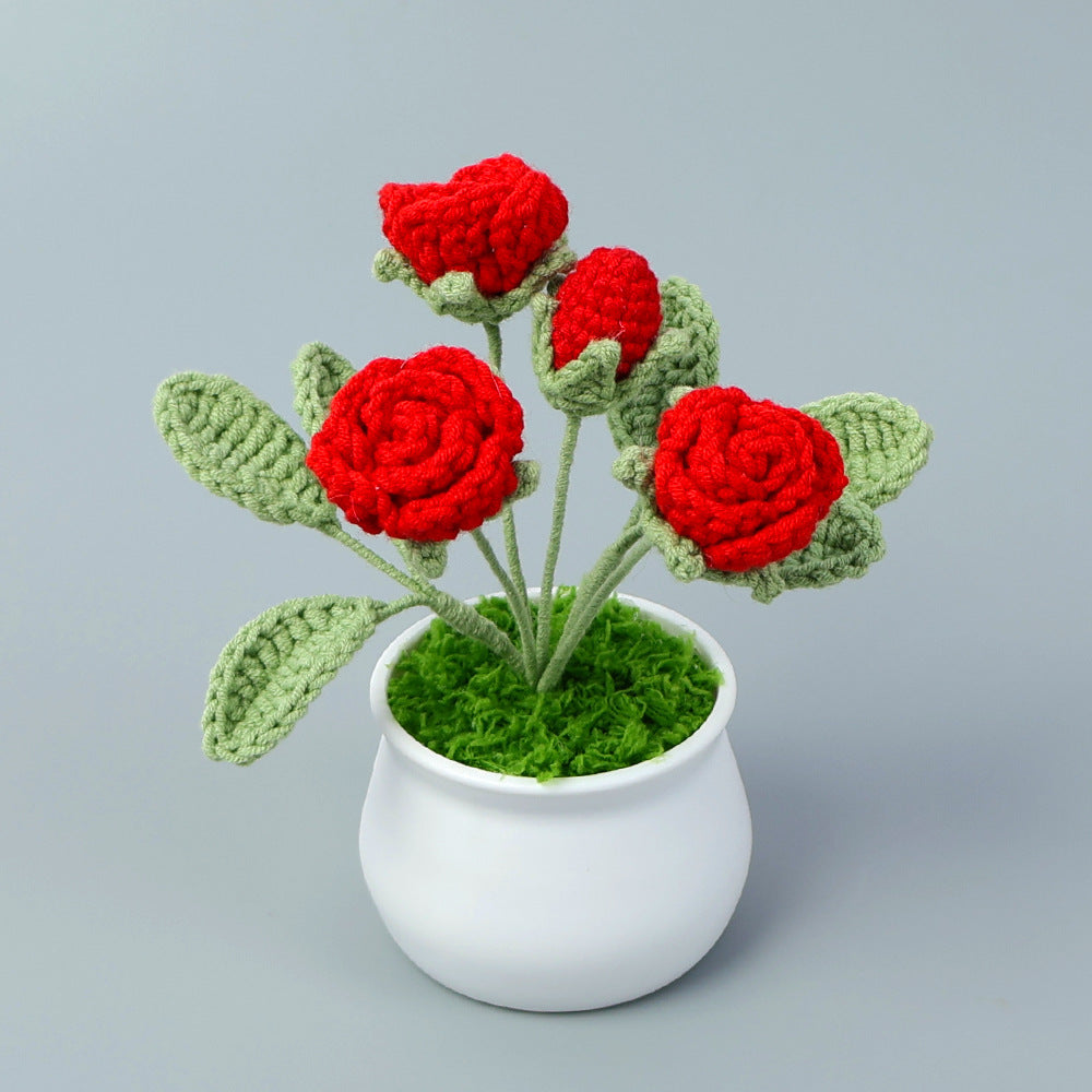 Crocheted potted plant 005