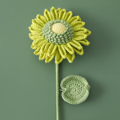 Crocheted 36 petals double layer sunflower branches