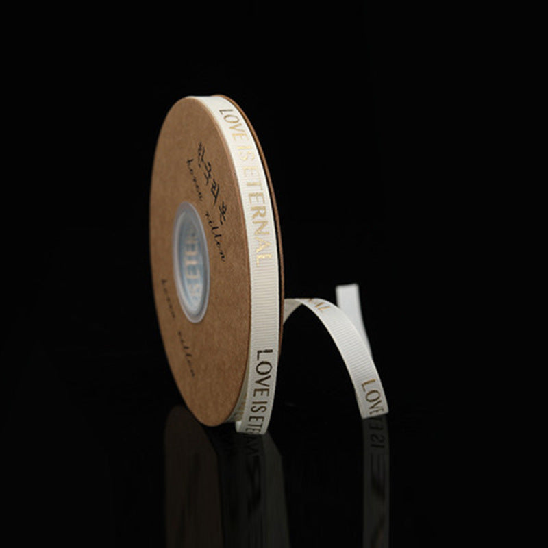 Flower Gift Wrapping Ribbon ( Love is eternal) 1cm Width