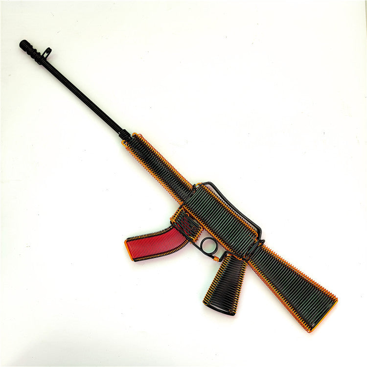 【M416】Submachine gun model metal model aluminum wire crafts gifts