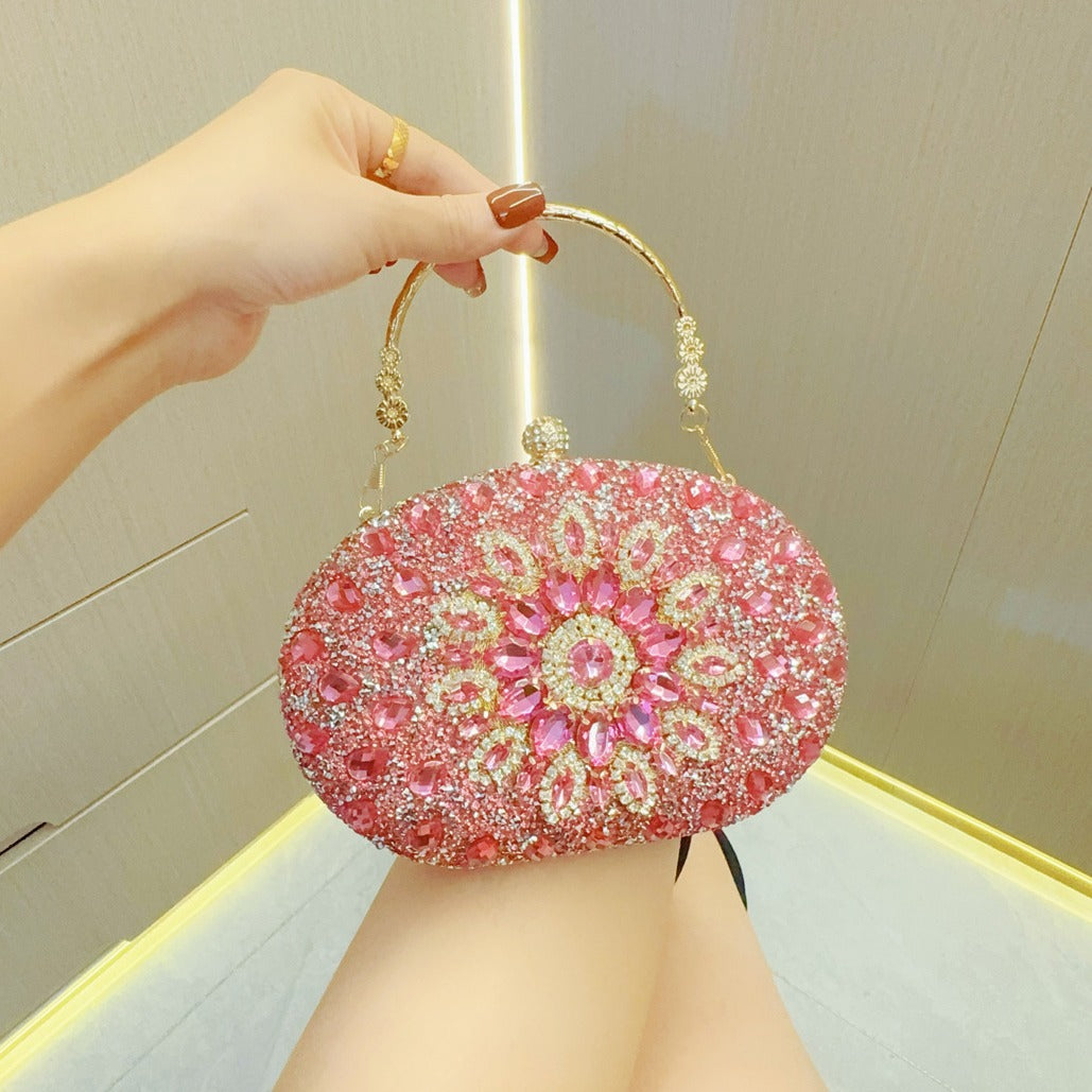 Rhinestone bag women's evening dress banquet clutch bag diamond handheld evening bag cheongsam bag