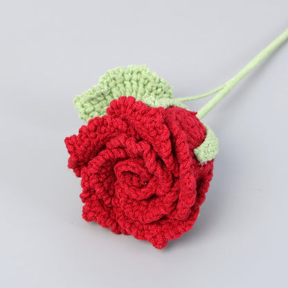 Crocheted roselle roses
