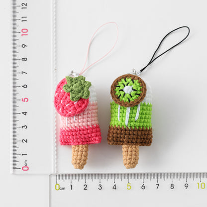 Crocheted Fruit popsicle pendant