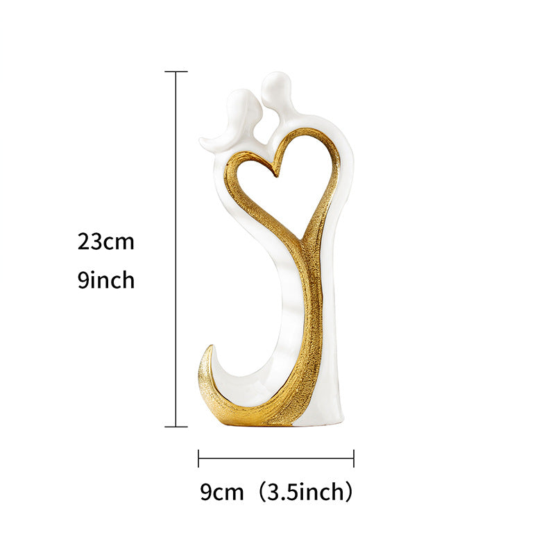 Creative ceramic ornaments romantic love home ornaments living room desktop decorations