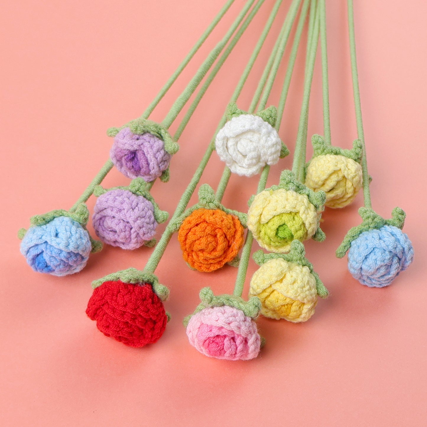 Crocheted Bubble Roses