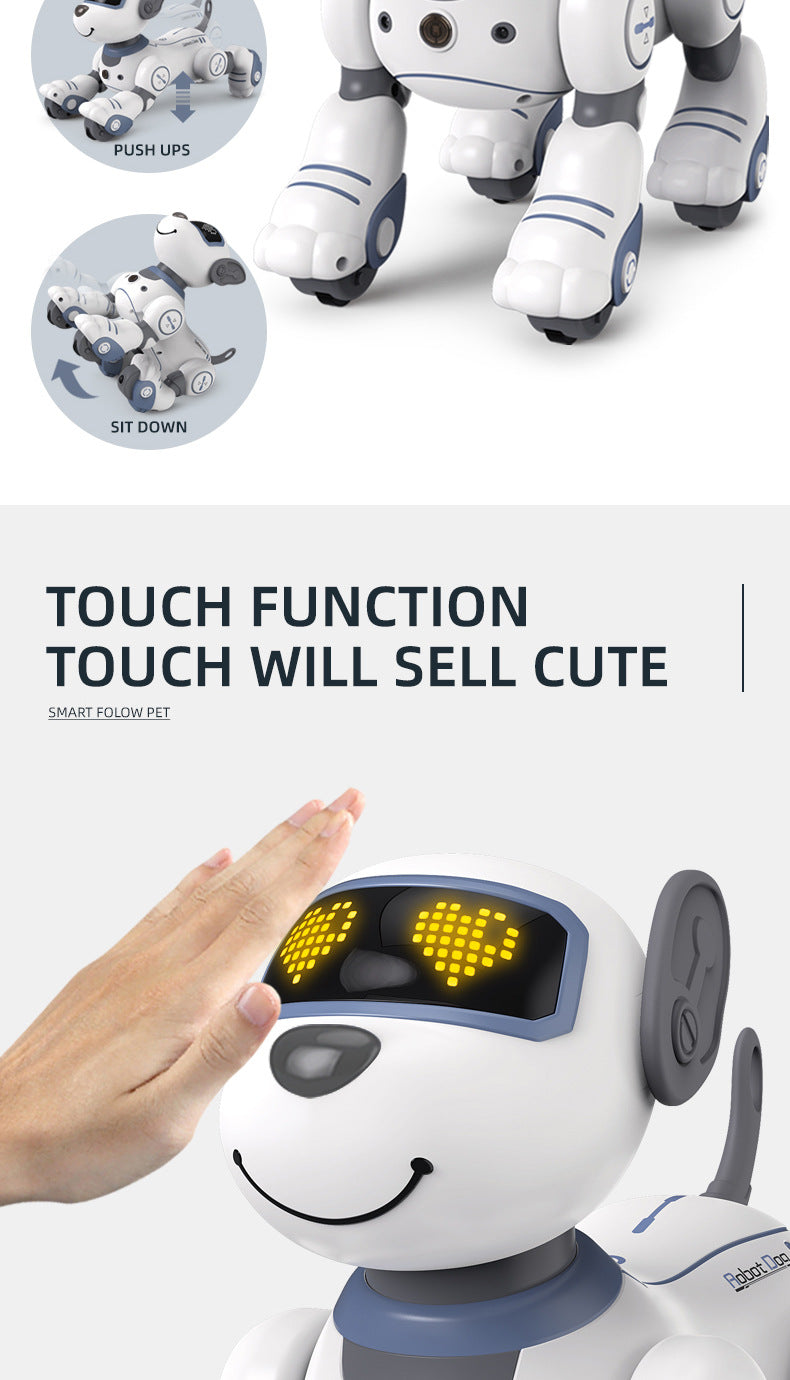 Intelligent remote control robot dog early education programming touch sensing electric stunt simulation toy dog electronic pet