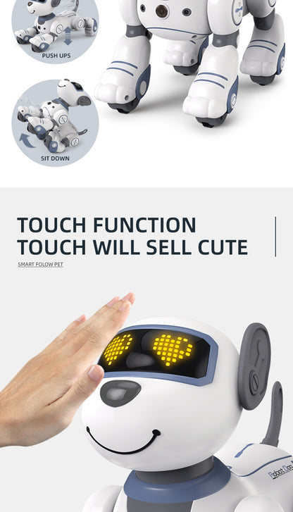 Intelligent remote control robot dog early education programming touch sensing electric stunt simulation toy dog electronic pet