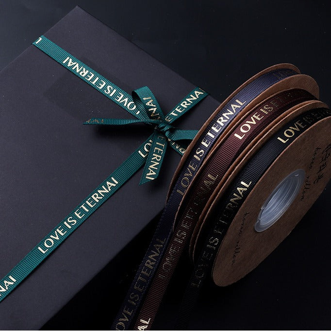 Flower Gift Wrapping Ribbon ( Love is eternal) 1cm Width