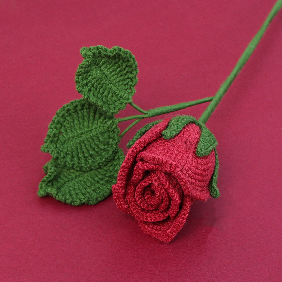 Crocheted Wine glass rose