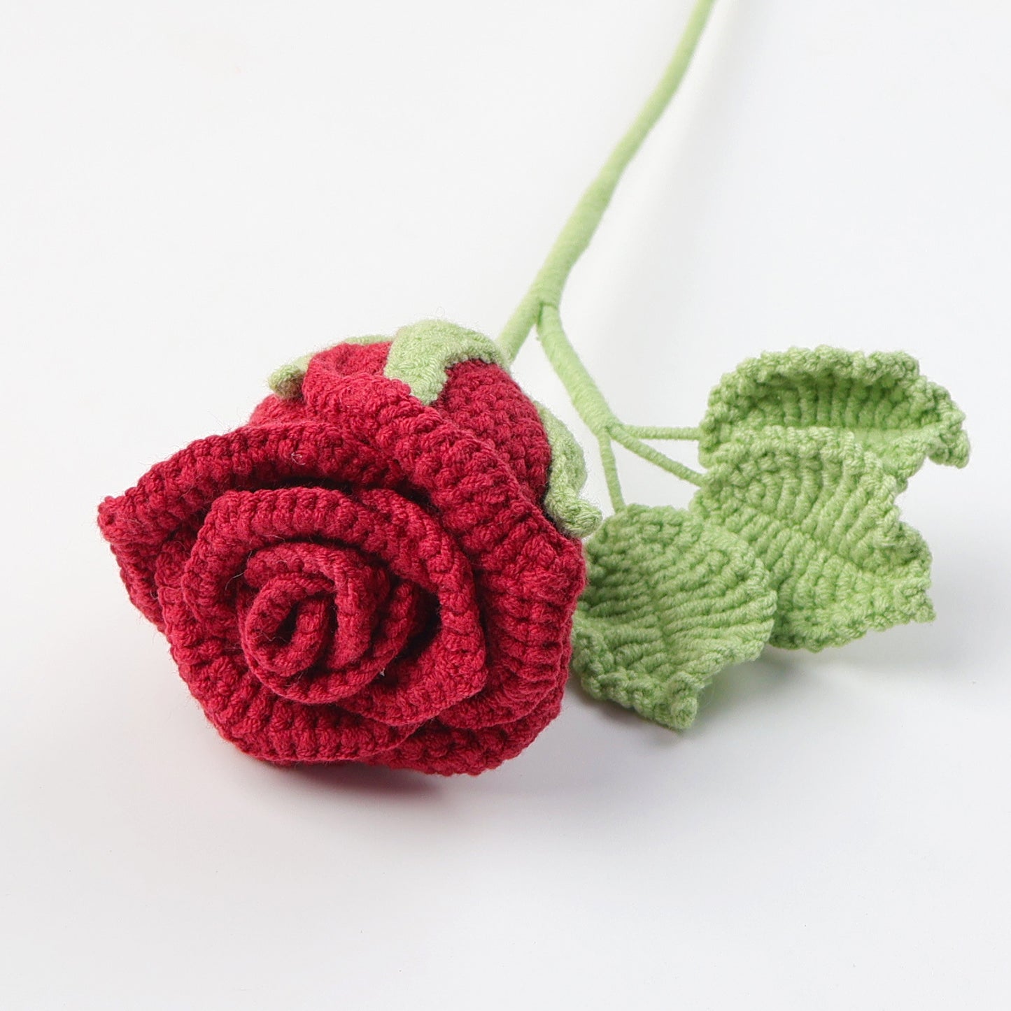 Crocheted Wine glass rose