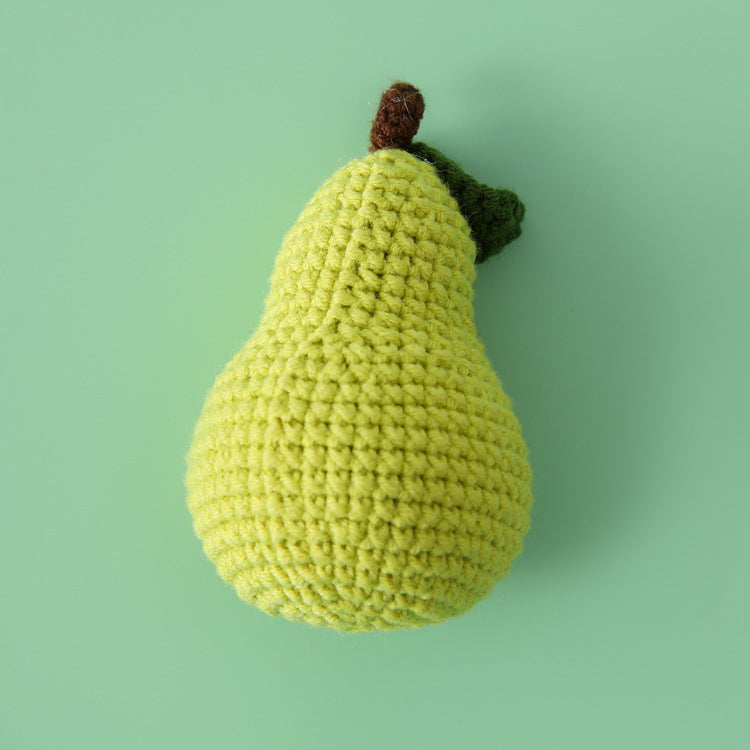 Hand-crocheted fruit and vegetable series pendant keychain