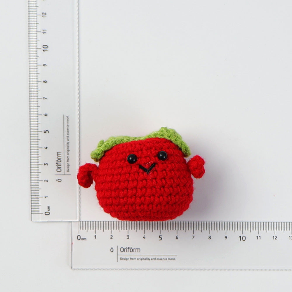 Crocheted fruits and vegetable dolls