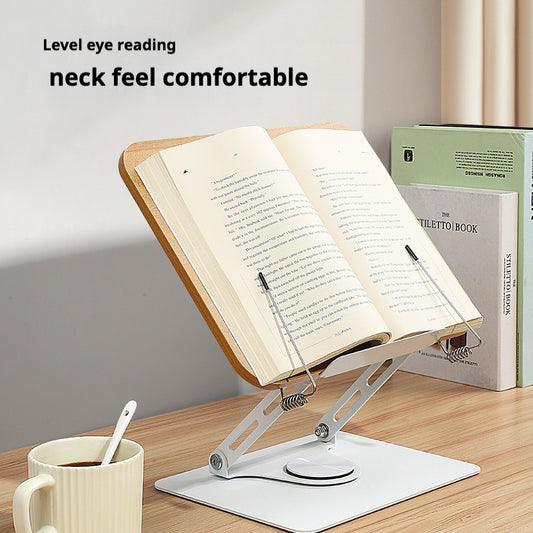 Rotating bookshelf reading bookshelf desktop bed lifting notebook tablet acrylic reading book shelf