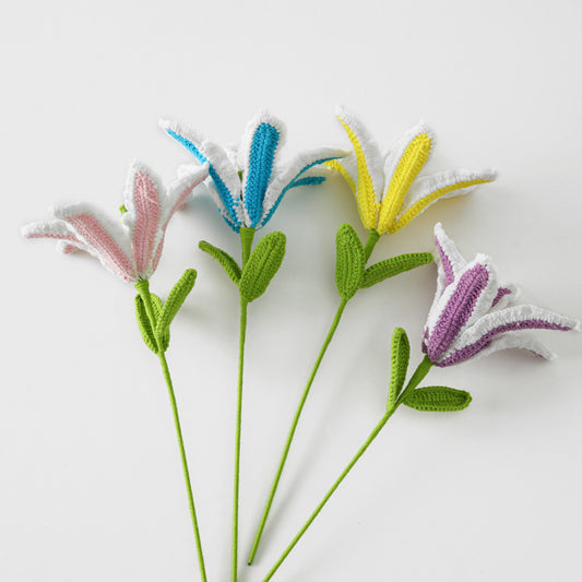 Crocheted Gradient Lily Branch