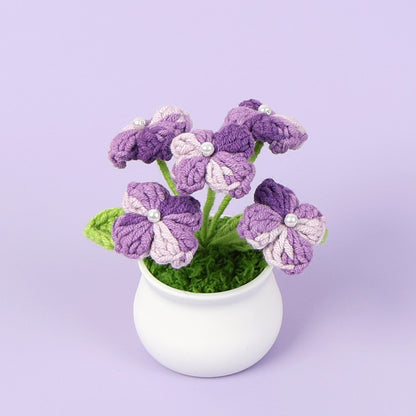 Crocheted potted plant 006