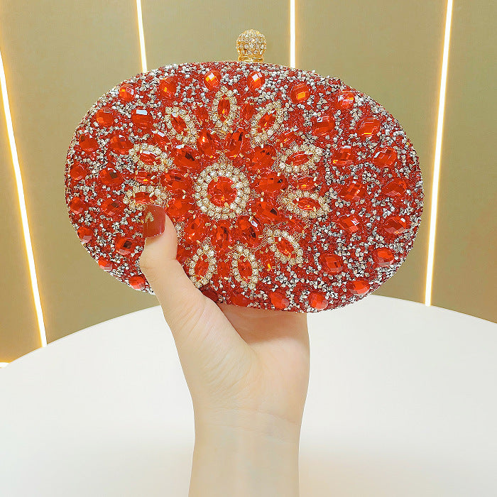 Rhinestone bag women's evening dress banquet clutch bag diamond handheld evening bag cheongsam bag