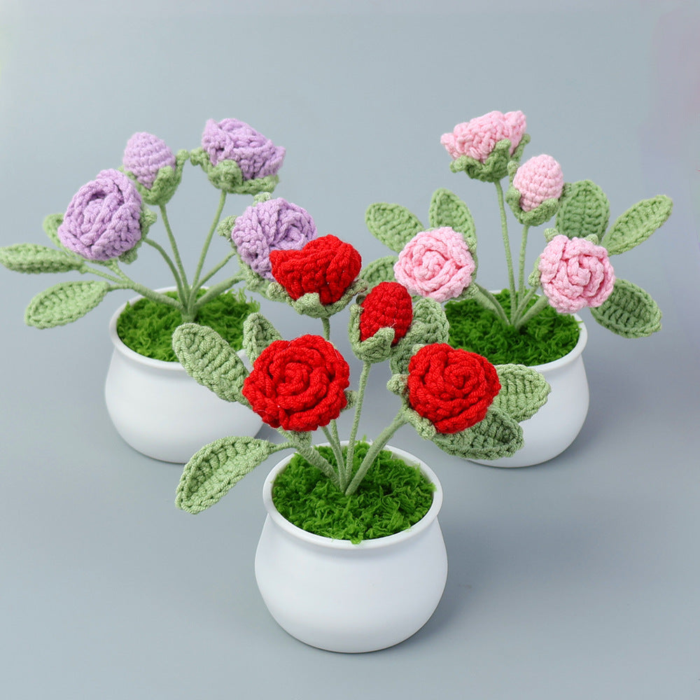 Crocheted potted plant 005