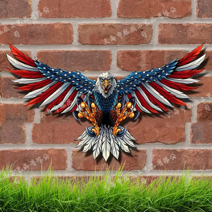 Creative Independence Day Metal Flag New Style Iron Eagle Wall Mounted Wall Decoration Wall Decor