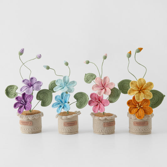 Crocheted potted plant 027