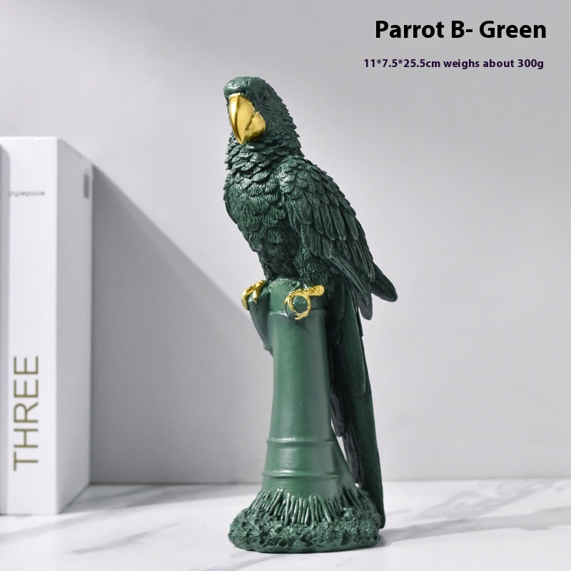 Luxury creative living room parrot ornaments handicrafts home living room TV cabinet desktop decorations