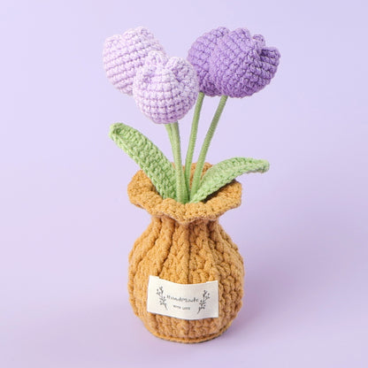 Crocheted potted plant 016
