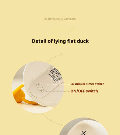 Lying duck night light bedroom charging children's sleep companion gift bedside lamp creative silicon Film pat lights