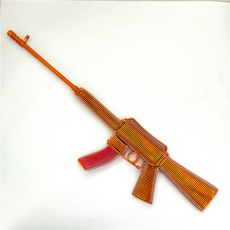 【M416】Submachine gun model metal model aluminum wire crafts gifts