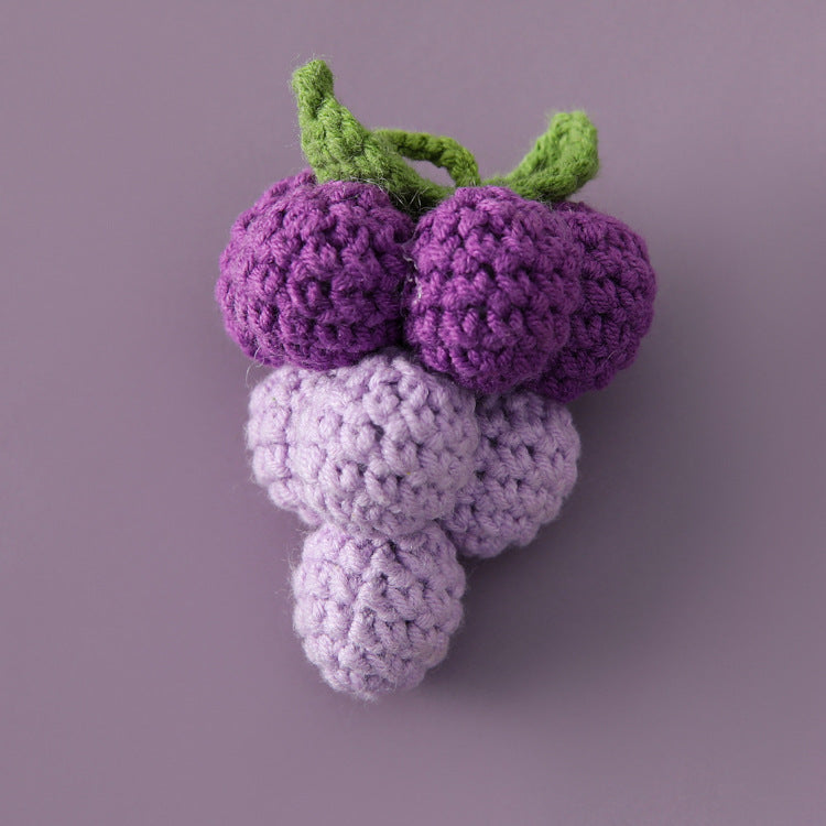 Hand-crocheted fruit and vegetable series pendant keychain