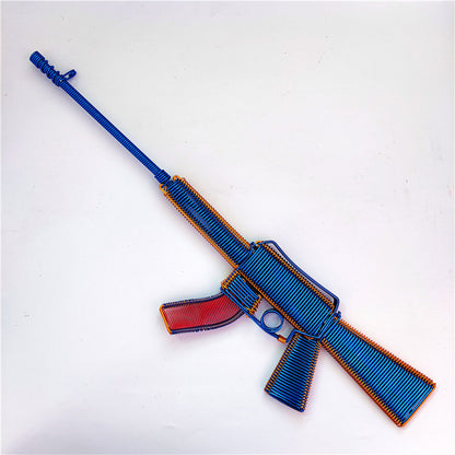 【M416】Submachine gun model metal model aluminum wire crafts gifts