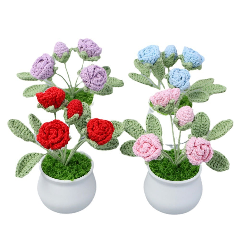 Crocheted potted plant 005