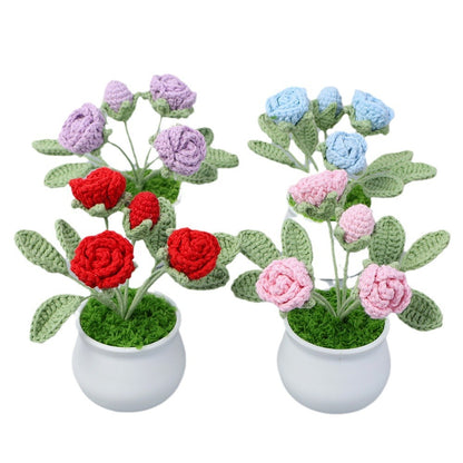 Crocheted potted plant 005