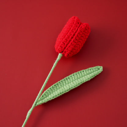 Crocheted Tulip Flower Branch
