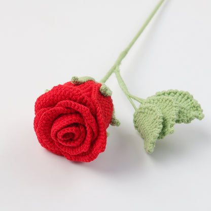 Crocheted Wine glass rose