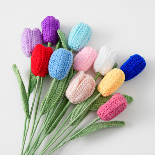 Crocheted Tulip Flower Branch