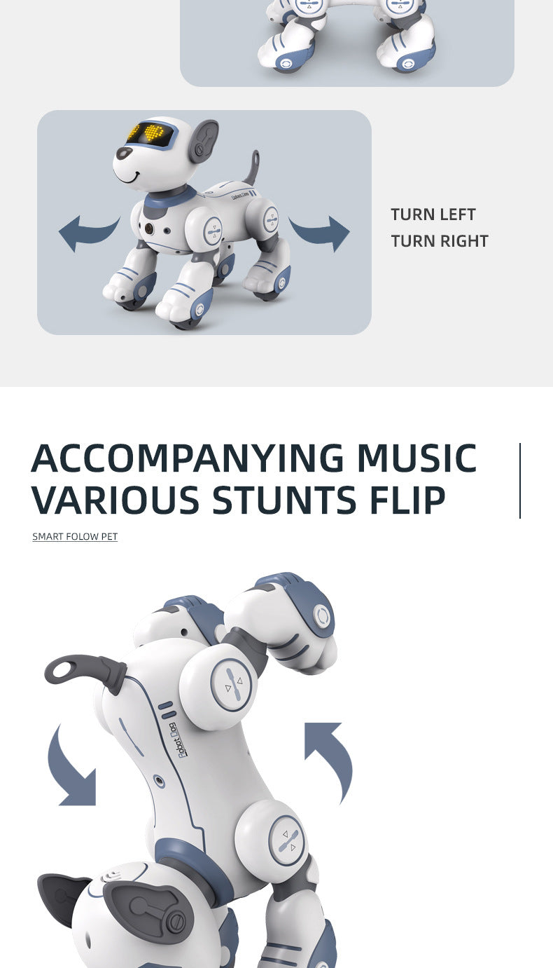 Intelligent remote control robot dog early education programming touch sensing electric stunt simulation toy dog electronic pet