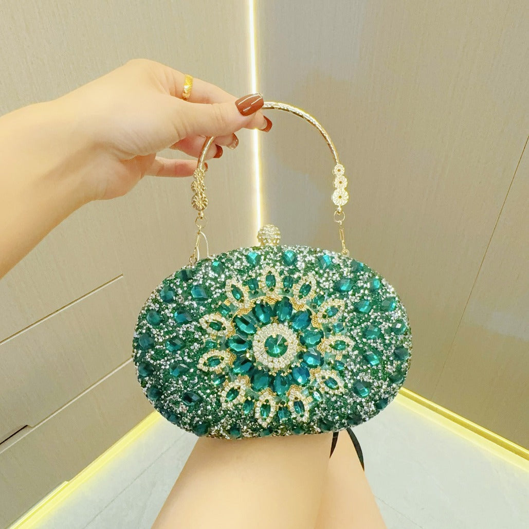 Rhinestone bag women's evening dress banquet clutch bag diamond handheld evening bag cheongsam bag