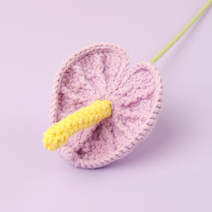 Crocheted anthurium flower